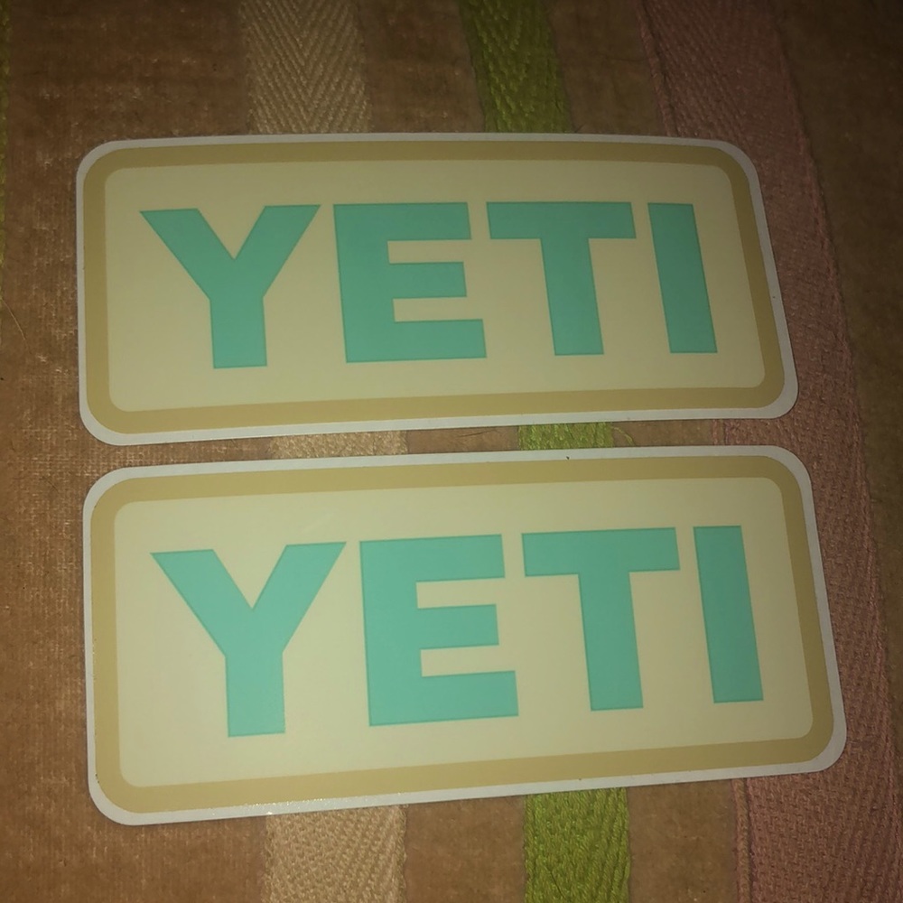 Yeti 2 Teal&Beige with Tan Trim Stickers